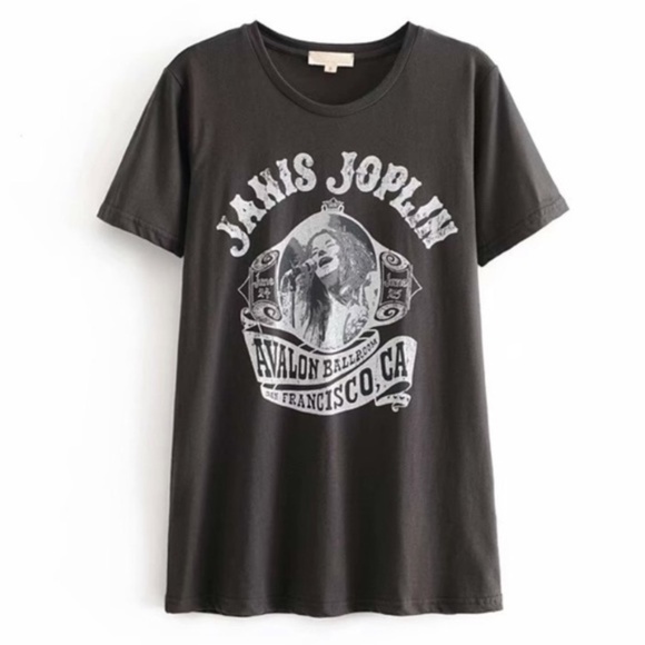 Janis Joplin Avalon Ballroom Graphic Band T-Shirt - Picture 5 of 7